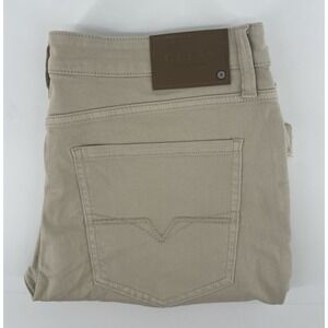 Guess Men's Stretch Denim Size 36 Shorts Destroyed Beige 11" Inseam NWT